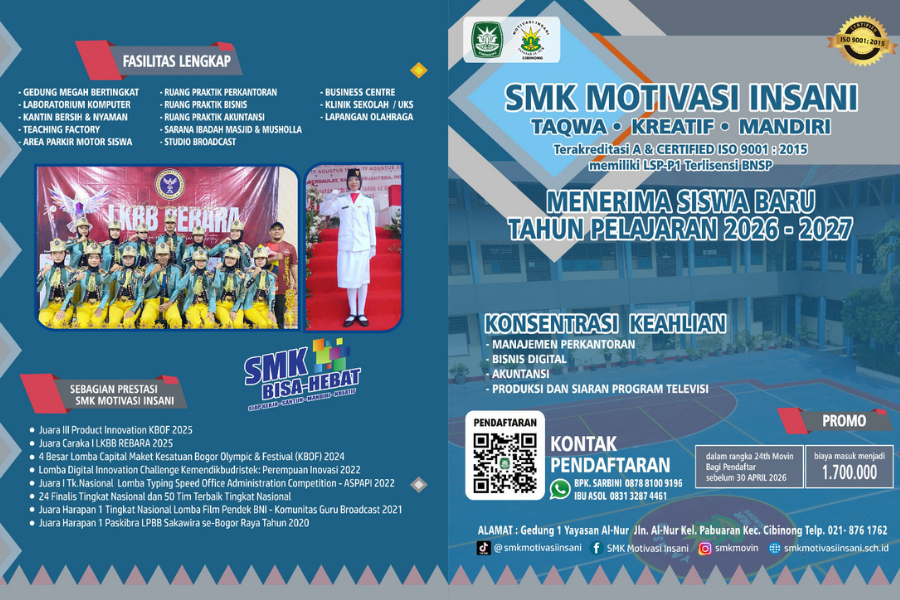 SMK Motivasi Insani Buka Penerimaan Siswa Baru Tahun Pelajaran 2026–2027